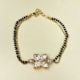 Handmade Brass Metal Jewellery Black Bead Bracelet